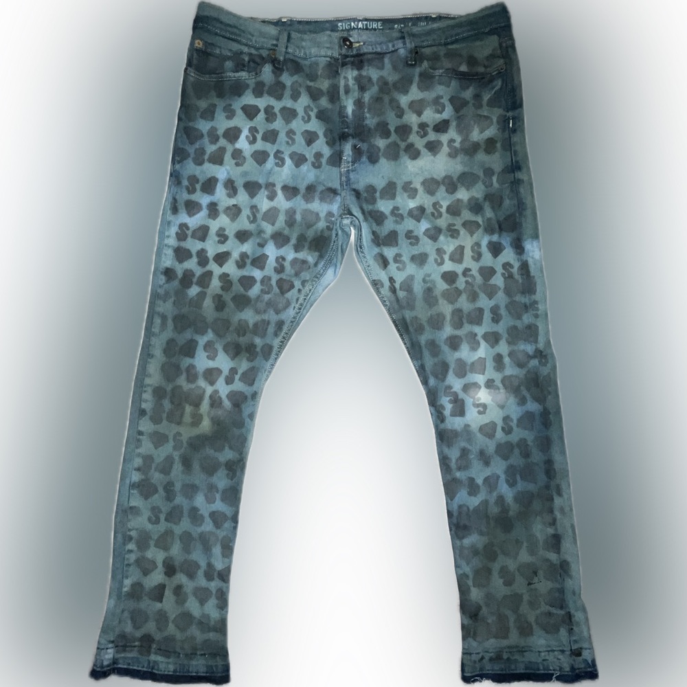 Diamonds and Dollars Custom Jeans
